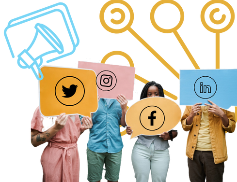 The picture is of social media advertising