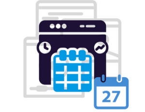 The picture is of a content calendar