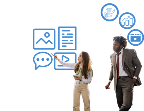 The picture is of content development