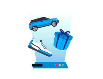 The picture is of a hologram of expensive items from the luxury industry