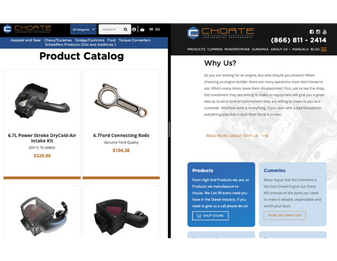 The picture depicts Choate Engineering's website