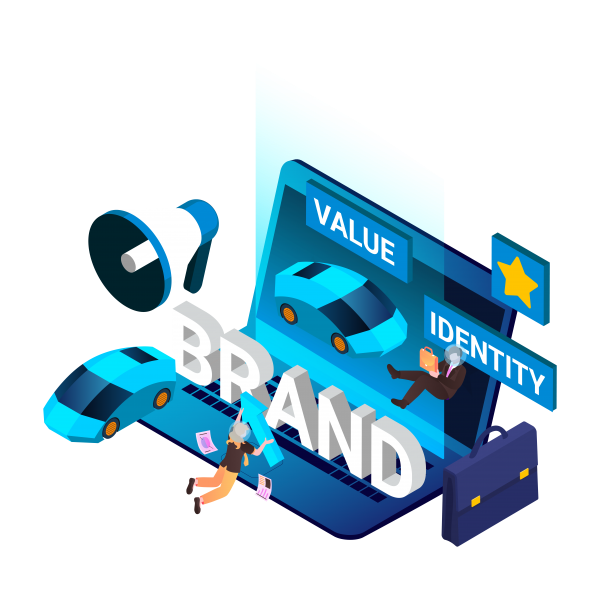 The diagram is of logos and branding plans in explore services