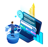 The picture shows a person managing their Search Engine Optimization Plans